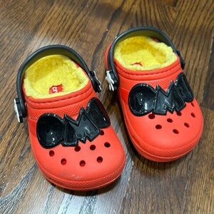 CROCS Mickey Mouse  - toddler size C6 color: Red/Black